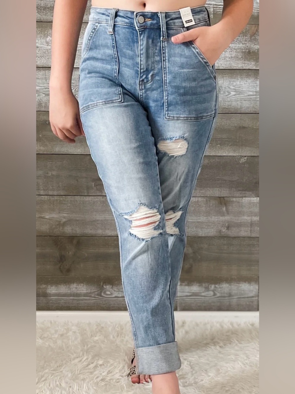 Judy Blue boyfriend Fit jeans size 14W